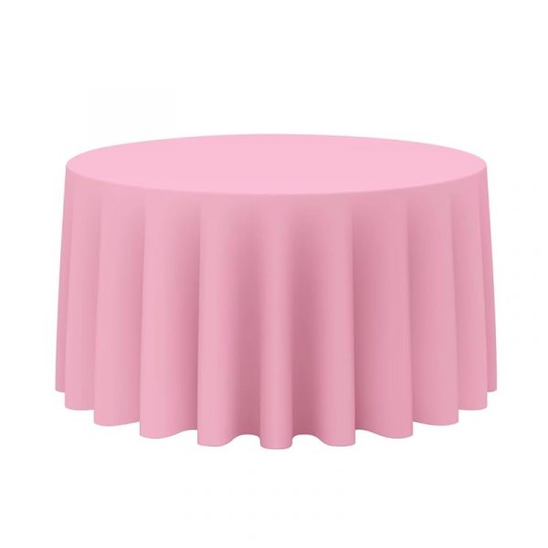 Round Linen Light Pink