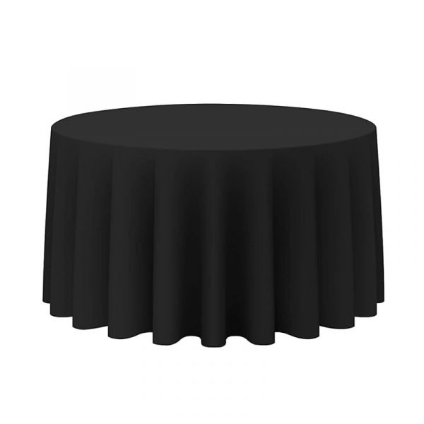 Round Linen Black
