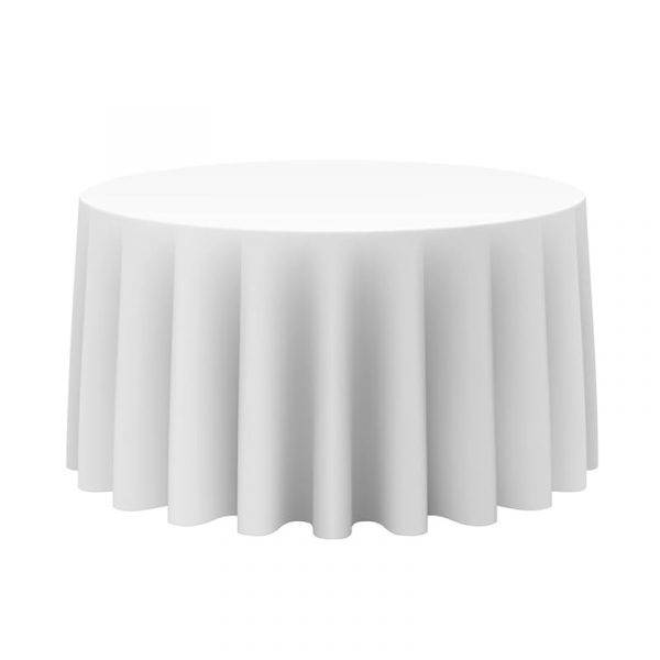 Round Linen White